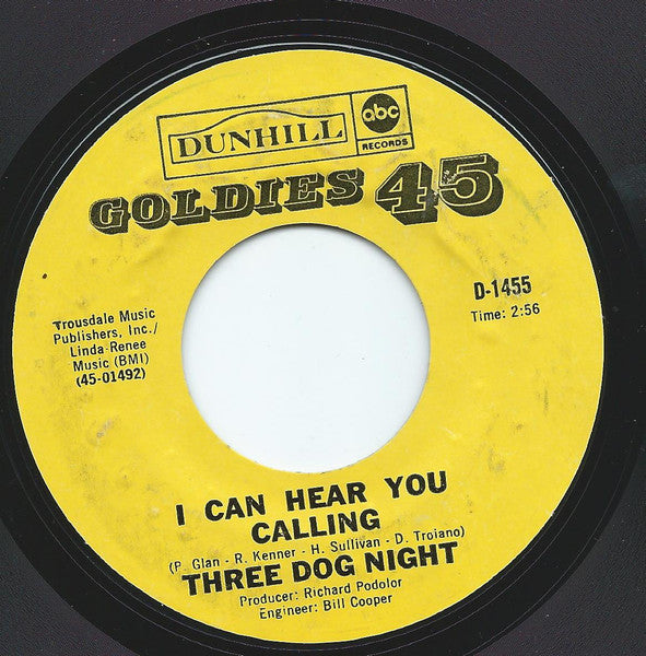 Three Dog Night : Joy To The World (7", RE)