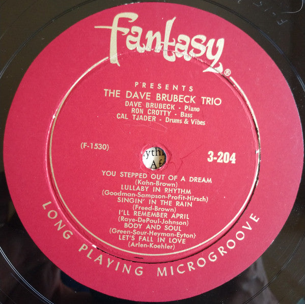 The Dave Brubeck Trio : Dave Brubeck Trio (LP, Comp, Mono, Bla)