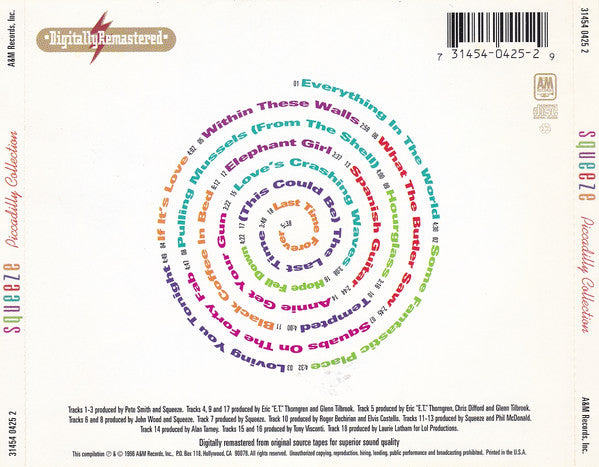 Squeeze (2) : Piccadilly Collection (CD, Comp, RM)