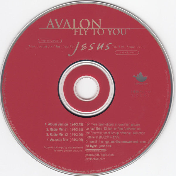 Avalon (4) : Fly To You (CD, Single, Promo)