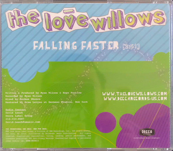 The Love Willows : Falling Faster (CD, Single, Promo)
