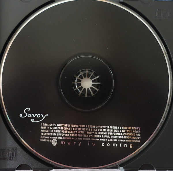 Savoy : Mary Is Coming (CD, Album)