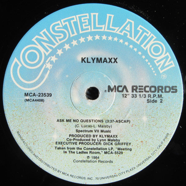 Klymaxx : Meeting In The Ladies Room (12")