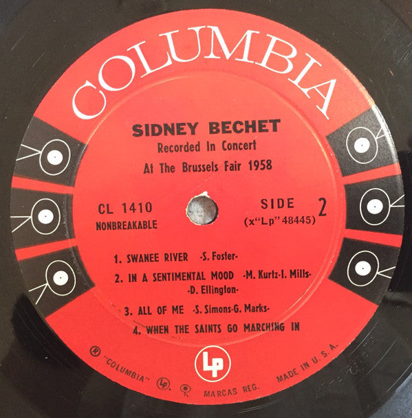 Sidney Bechet : Recorded In Concert At The Brussels Fair, 1958 (LP, Album, Mono)