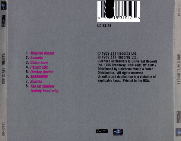 808 State : 90 (CD, Album)