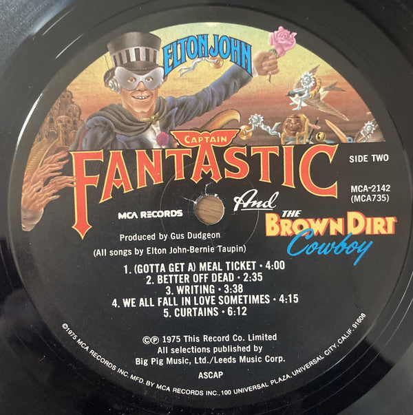 Elton John : Captain Fantastic And The Brown Dirt Cowboy (LP, Album, Gat)