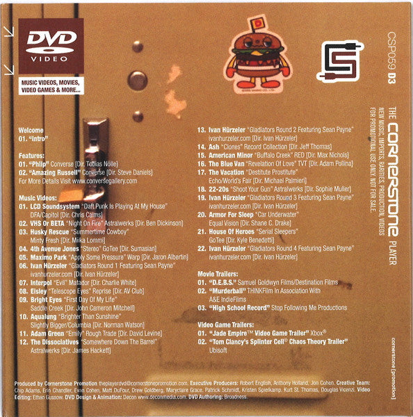 Various : The Cornerstone Player 059 (2xCD, Comp, Promo + DVD, Comp, Promo)