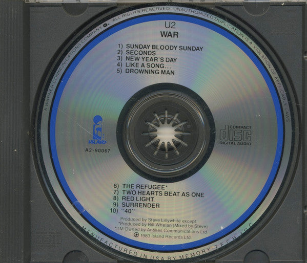 U2 : War (CD, Album, Club, Mem)
