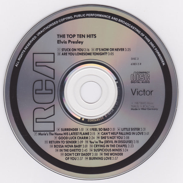 Elvis Presley : The Top Ten Hits (2xCD, Comp, RE, RM, Son)