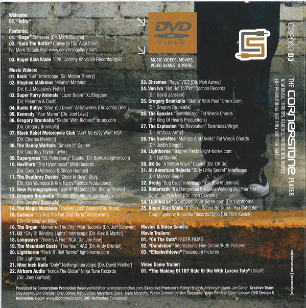 Various : The Cornerstone Player 063 (2xCD, Comp, Promo + DVD, Comp, Promo)
