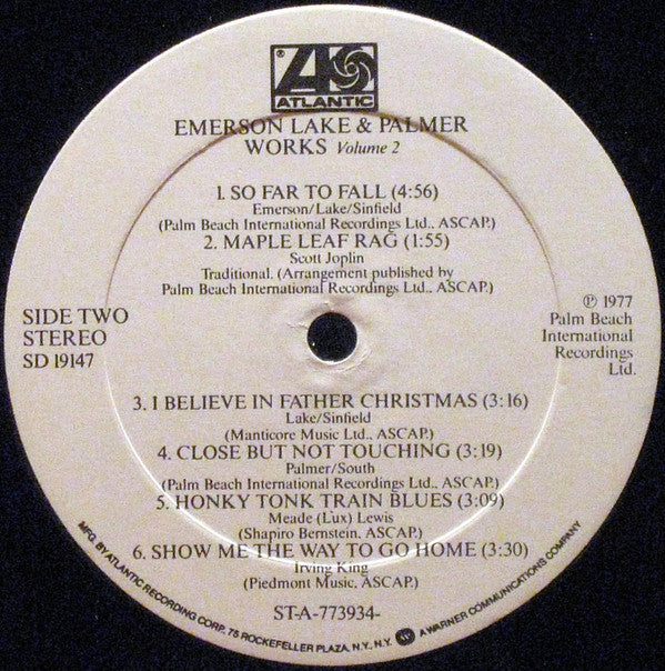 Emerson, Lake & Palmer : Works (Volume 2) (LP, Album, Pre)