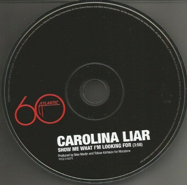 Carolina Liar : Show Me What I'm Looking For (CD, Single, Promo)