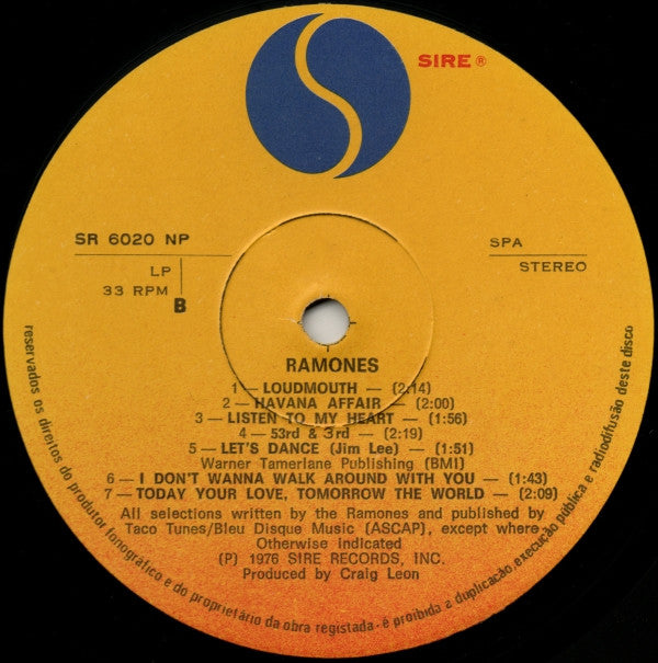 Ramones : Ramones (LP, Album, RE)