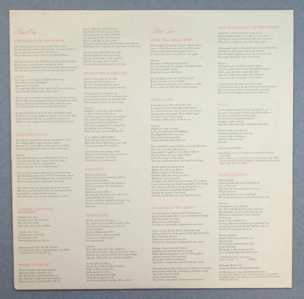 Emmylou Harris : The Ballad Of Sally Rose (LP, Album, All)