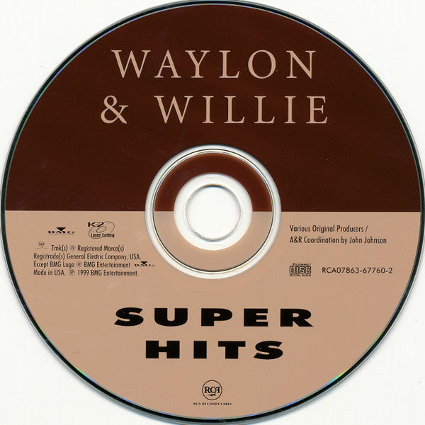 Waylon Jennings & Willie Nelson : Waylon & Willie Super Hits (CD, Album, Comp)