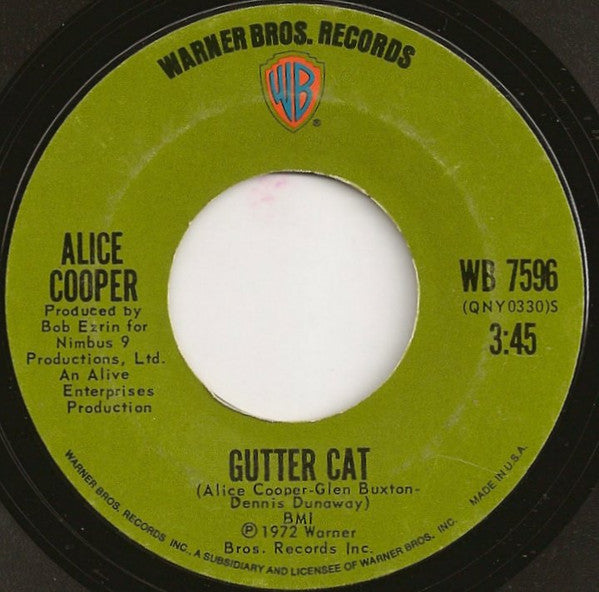Alice Cooper : School's Out / Gutter Cat (7", Single, Styrene, Ter)