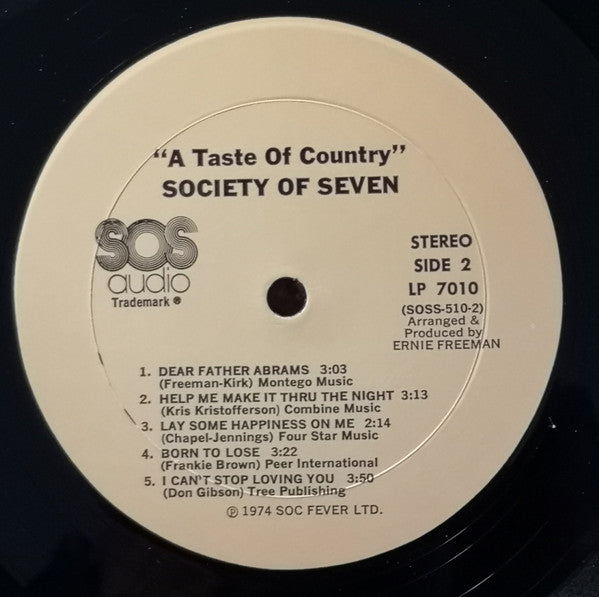 Society Of Seven : A Taste Of Country (LP, Album, S/Edition, Mon)