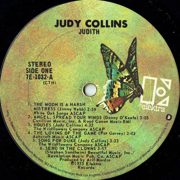 Judy Collins : Judith (LP, Album, CTH)