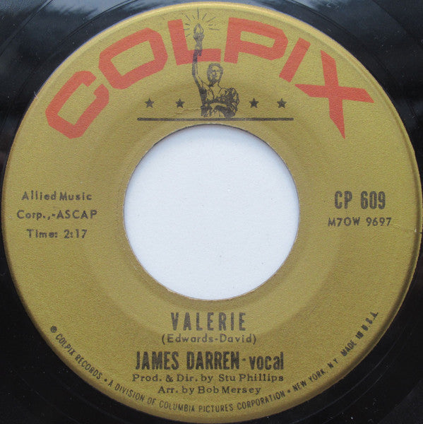James Darren : Goodbye Cruel World / Valerie (7", Single, Roc)