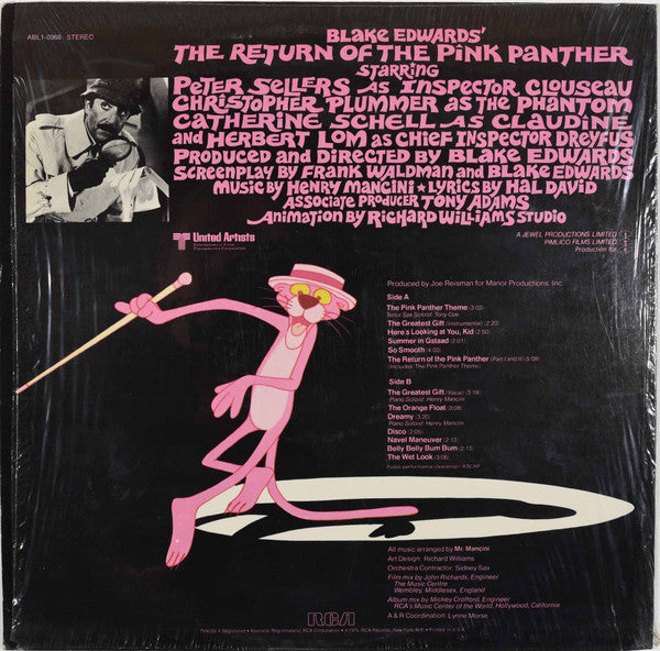 Henry Mancini : Blake Edwards' The Return Of The Pink Panther (LP, Album, Hol)