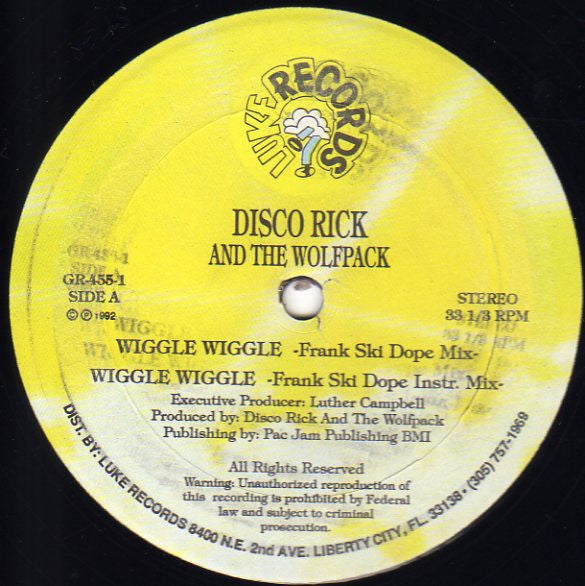 Disco Rick And The Wolf Pack (3) : Wiggle Wiggle (12")