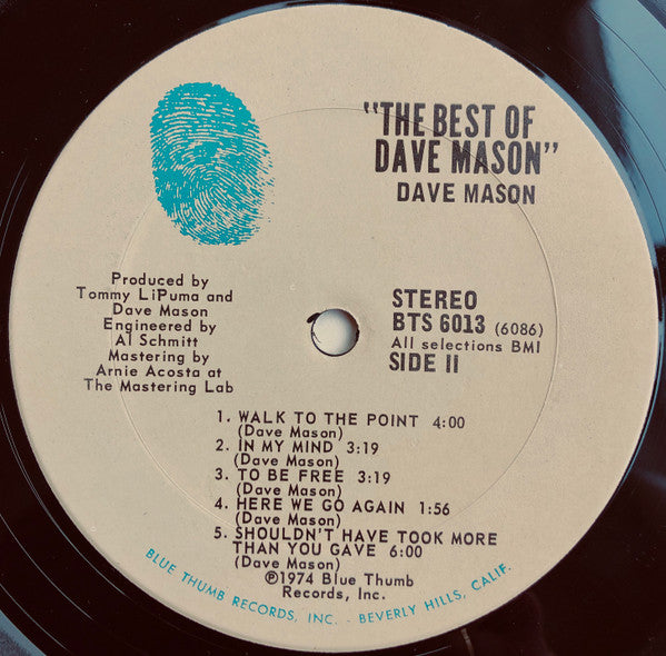 Dave Mason : The Best Of Dave Mason (LP, Comp, Ter)