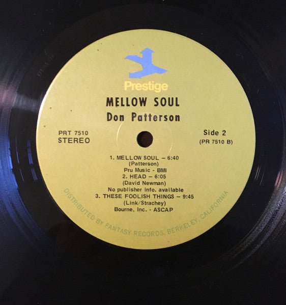 Don Patterson : Mellow Soul (LP)