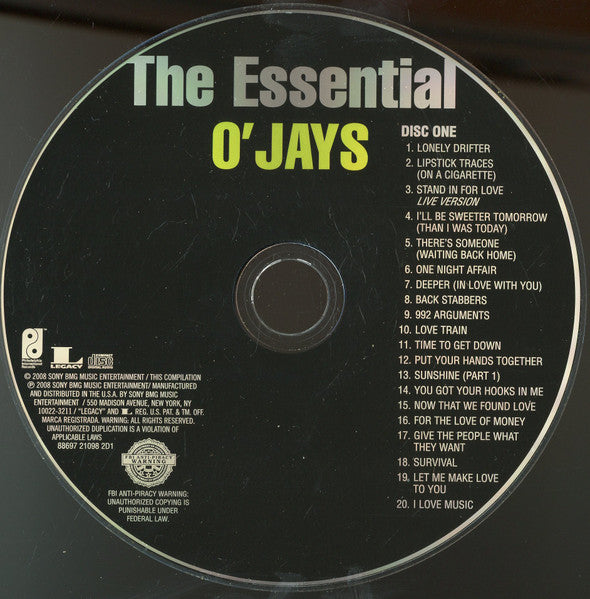 The O'Jays : The Essential O'Jays (2xCD, Comp)