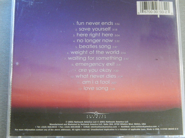 Sense Field : Tonight And Forever (CD, Album, Promo)