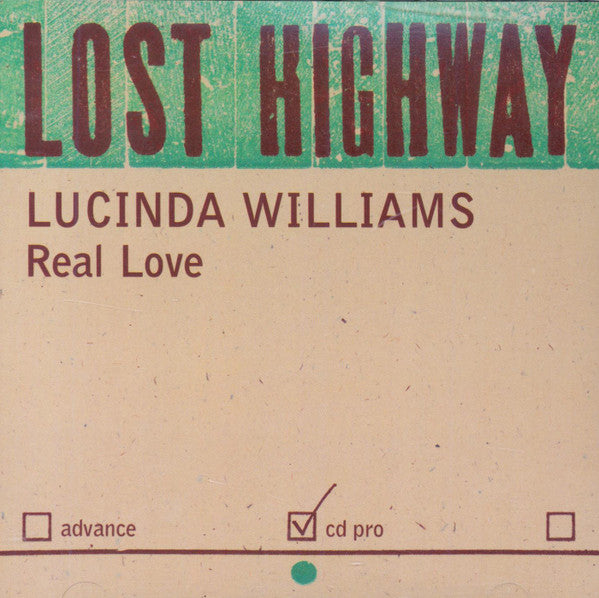 Lucinda Williams : Real Love (CD, Single, Promo)