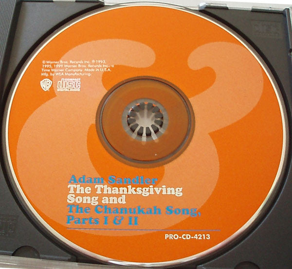 Adam Sandler : The Thanksgiving Song / The Chanukah Song (CD, Single, Promo)