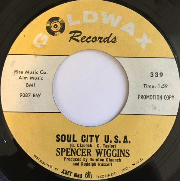 Spencer Wiggins : I Never Loved A Woman (7", Promo)