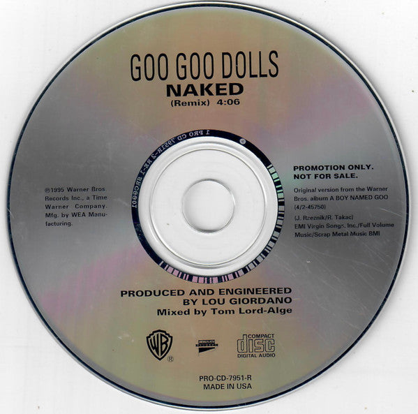 Goo Goo Dolls : Naked (CD, Single, Promo)