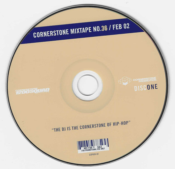 Pete Rock, DJ Goldfinger (6), Various : Cornerstone Mixtape No. 36 / Feb. 02 (CD, Mixed, Mixtape, Promo + CD, Comp, Promo)