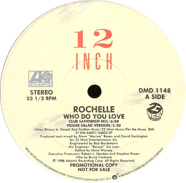 Rochelle : Who Do You Love (12", Promo)