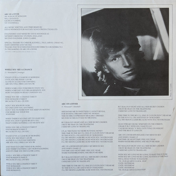 Steve Winwood : Arc Of A Diver (LP, Album, All)