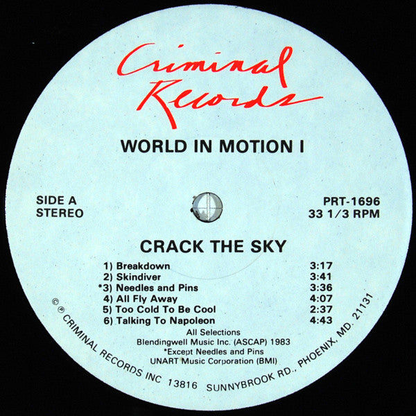 Crack The Sky : World In Motion 1 (LP, Album)