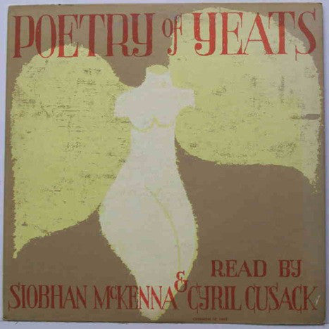 Siobhan McKenna & Cyril Cusack : Poetry Of Yeats (LP, Mono)