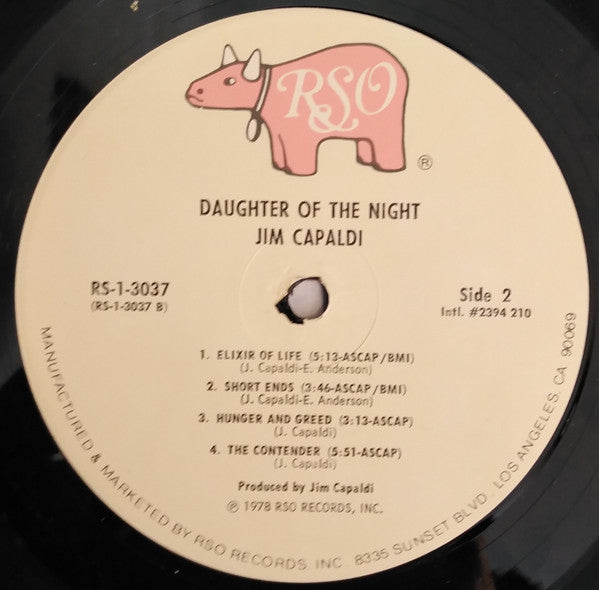 Jim Capaldi : Daughter Of The Night (LP, Album)
