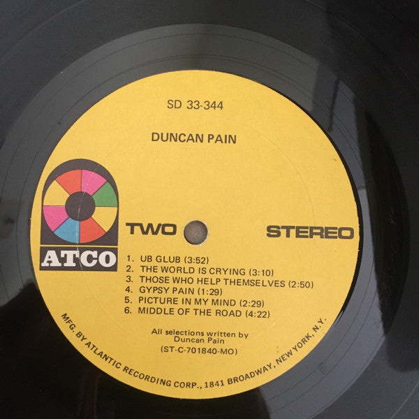 Duncan Pain (2) : Duncan Pain (LP, Album, MO )
