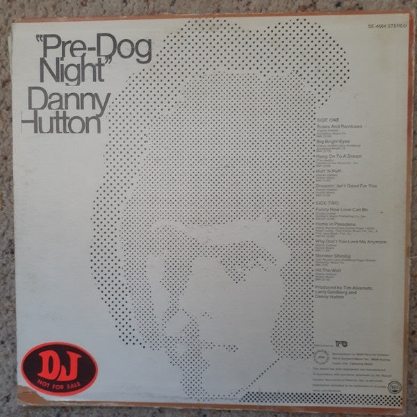 Danny Hutton : Pre-Dog Night (LP, Comp, Promo)