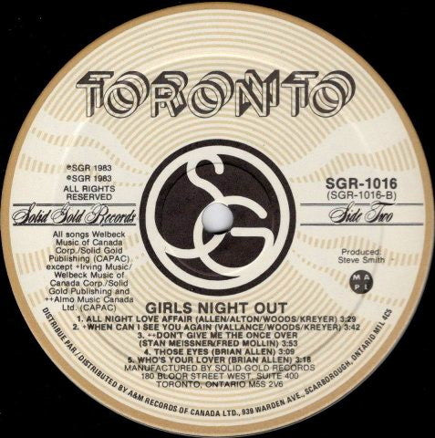 Toronto (4) : Girls Night Out (LP, Album)