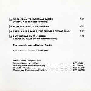 Tomita : Tomita's Greatest Hits CD (CD, Comp)