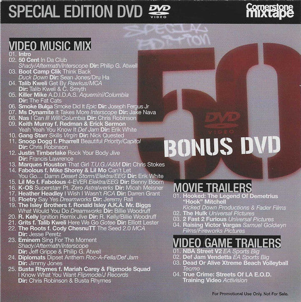 Tony Touch, DJ G. Brown, Various : Cornerstone Mixtape - May 03 / #50 (CD, Mixed, Mixtape, Promo + CD, Comp, Promo + DVD-)