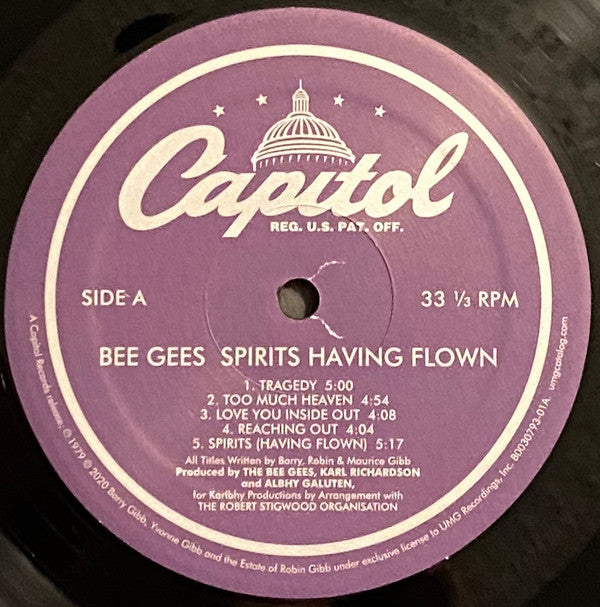 Bee Gees : Spirits Having Flown (LP, Album, RE)