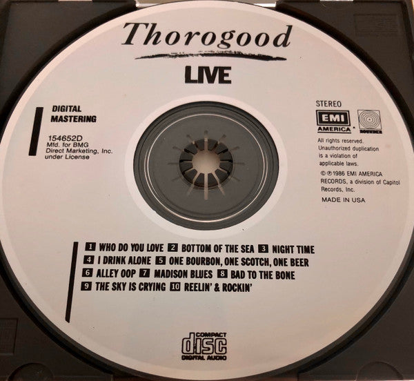 George Thorogood & The Destroyers : Live (CD, Album, Club)