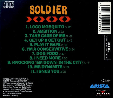 Iggy Pop : Soldier (CD, Album, RE)