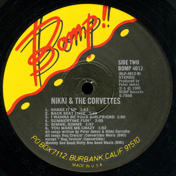 Nikki And The Corvettes* : Nikki And The Corvettes (LP, Album)
