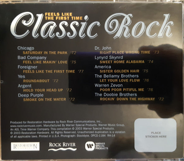 Various : Feels Like The First Time: Classic Rock From Restoration Hardware (CD, Comp)
