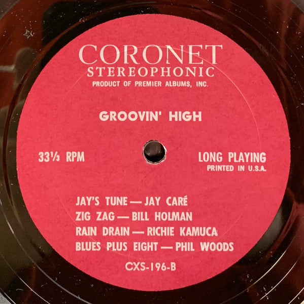 Various : Groovin' High With Great Sax Stars (LP, Comp, Red)